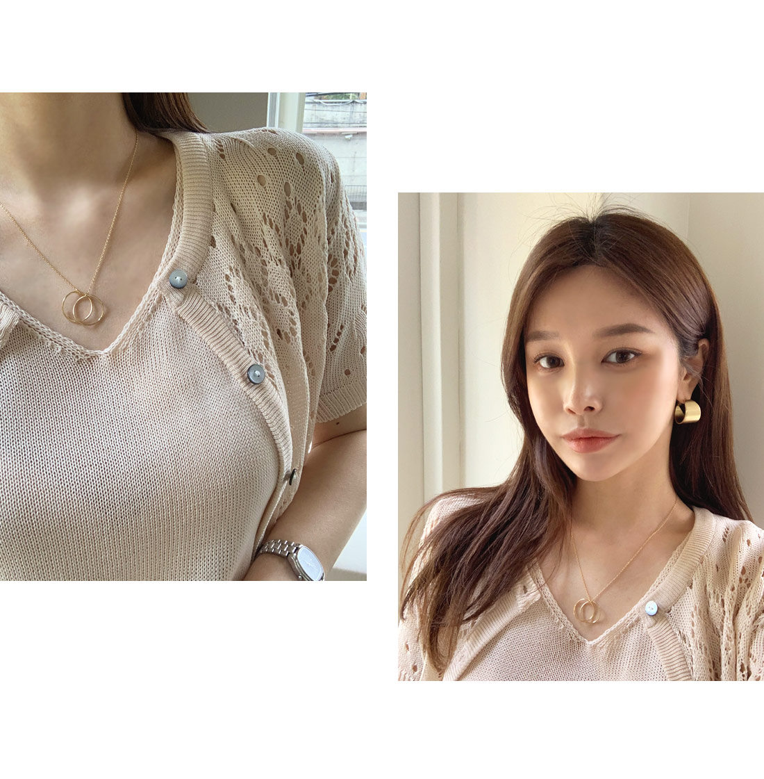 ダブルリングネックレス・全2色 | DHOLIC PLUS | 詳細画像4