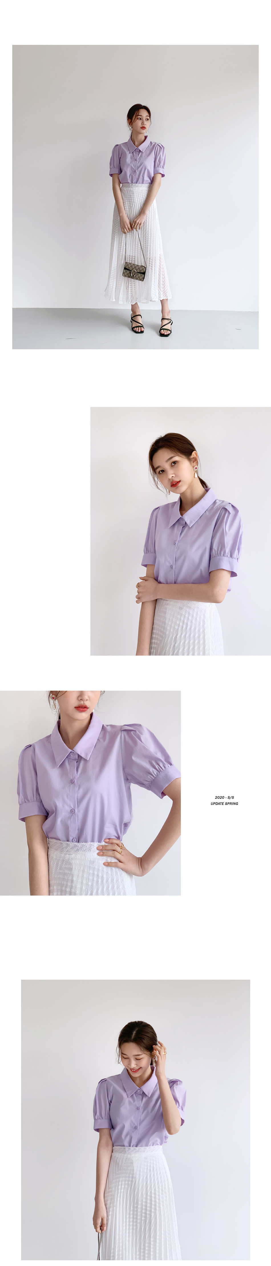 ショートパフスリーブシャツ・全3色 | DHOLIC | 詳細画像8