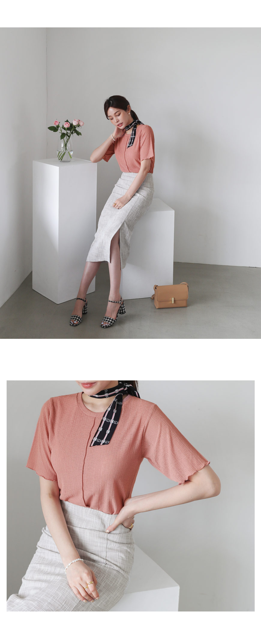 メランジHラインスカート・全3色 | DHOLIC PLUS | 詳細画像9