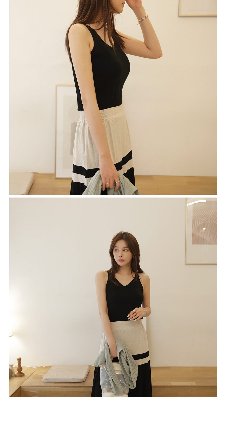 バイカラーフレアスカート・全2色 | DHOLIC PLUS | 詳細画像8