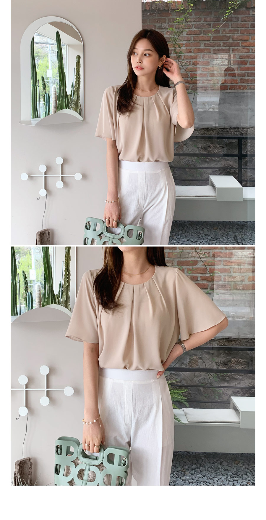 タックネックブラウス・全3色 | DHOLIC PLUS | 詳細画像3