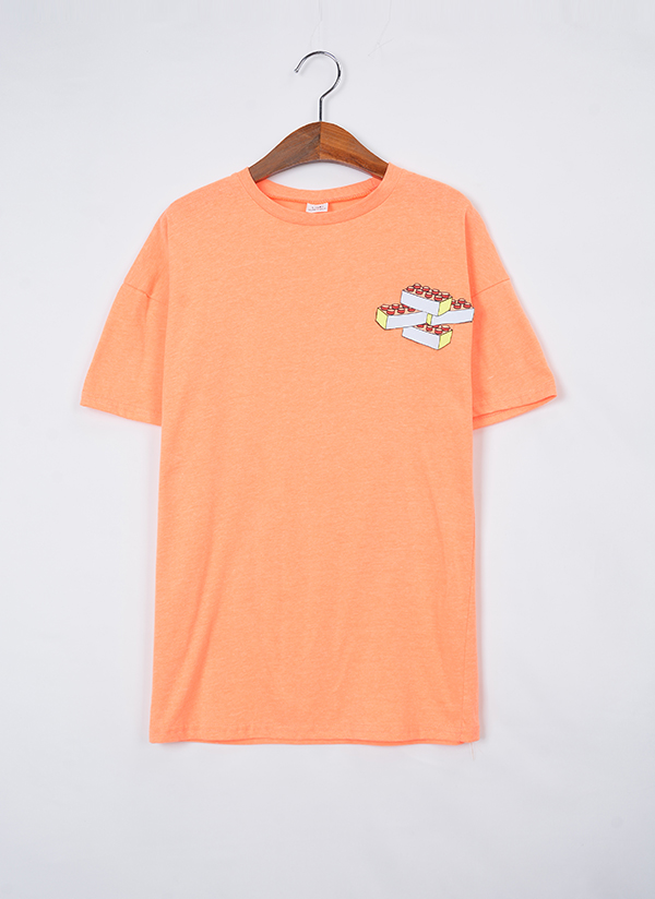 ブロックポイントTシャツ(ネオンオレンジ) | 詳細画像1