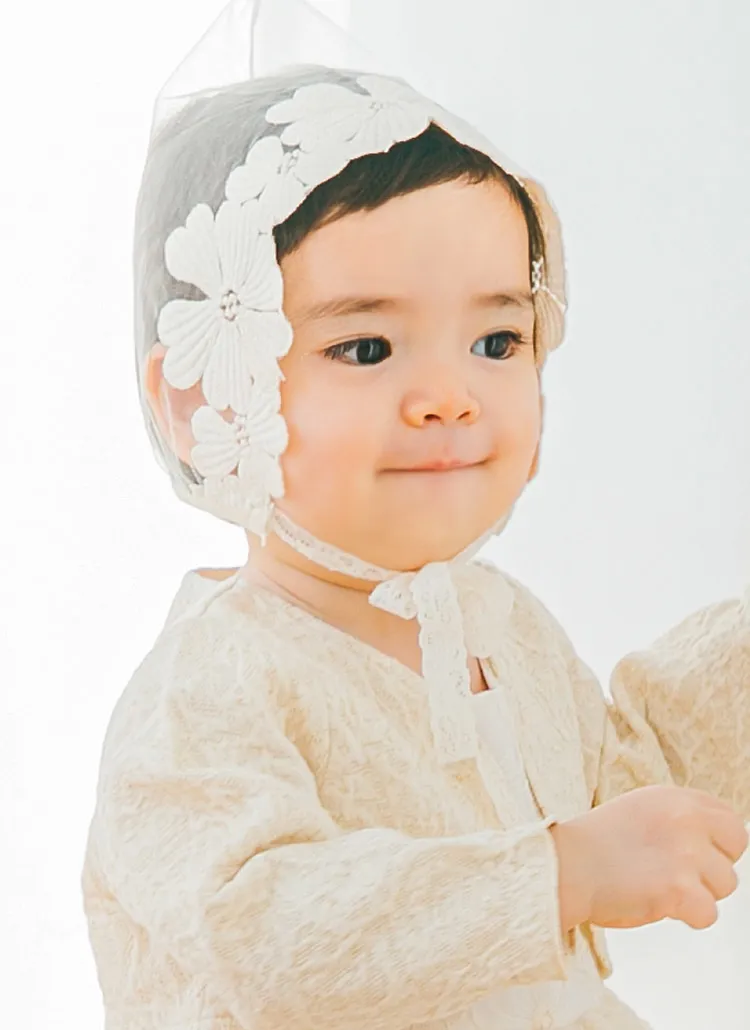 フラワーレースストラップボンネット | 詳細画像1