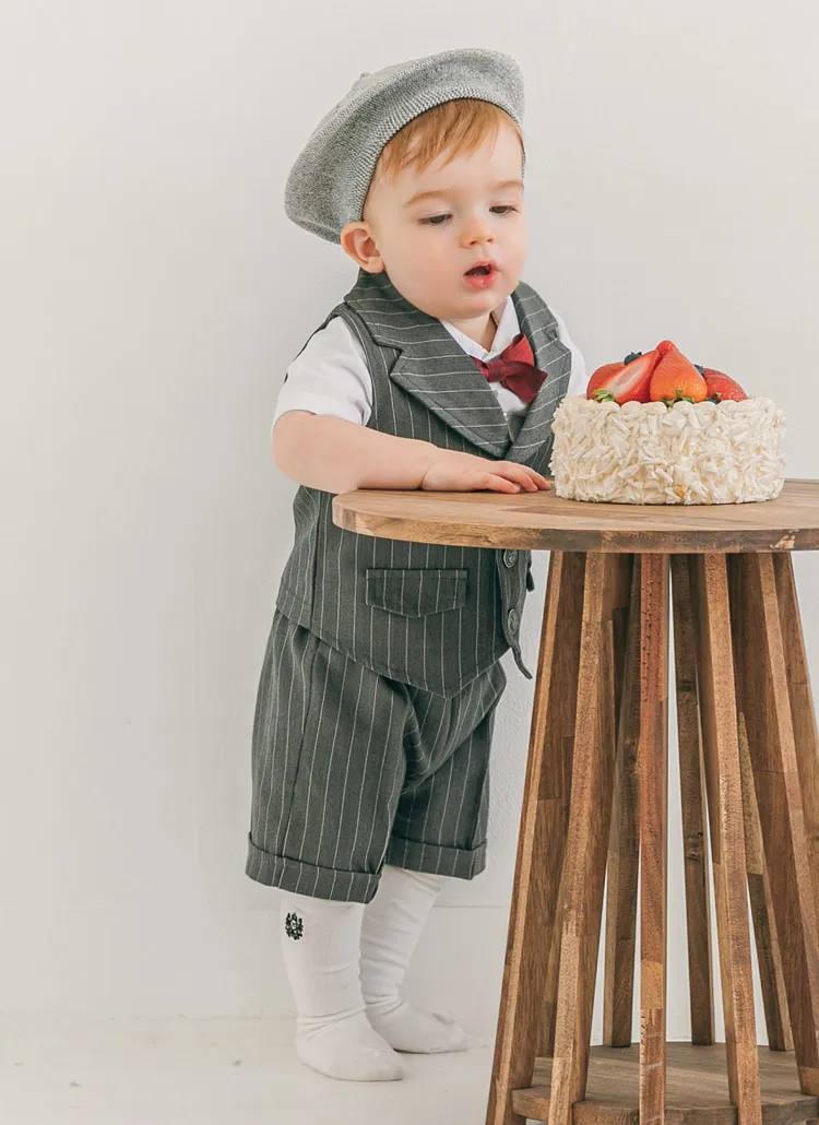 ストライプスーツ3SET(グレー) | 詳細画像1