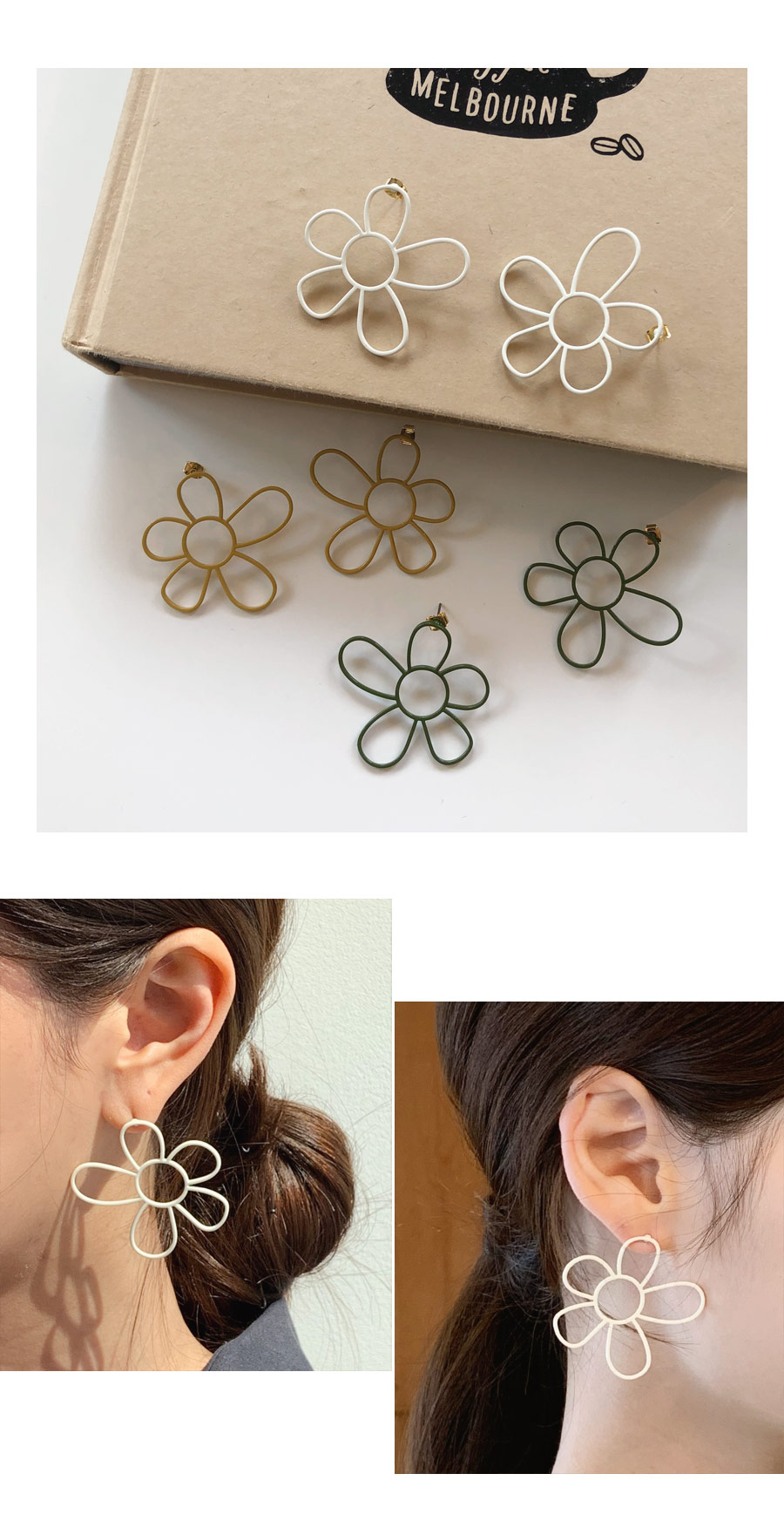 フラワーフレームピアス・全3色 | DHOLIC PLUS | 詳細画像2