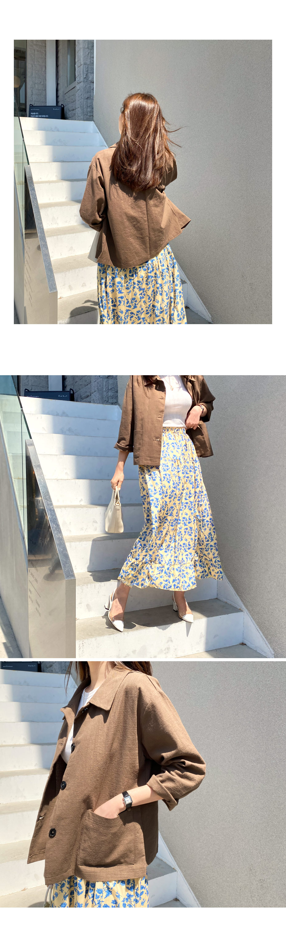 リネン混ショートジャケット・全5色 | DHOLIC PLUS | 詳細画像4