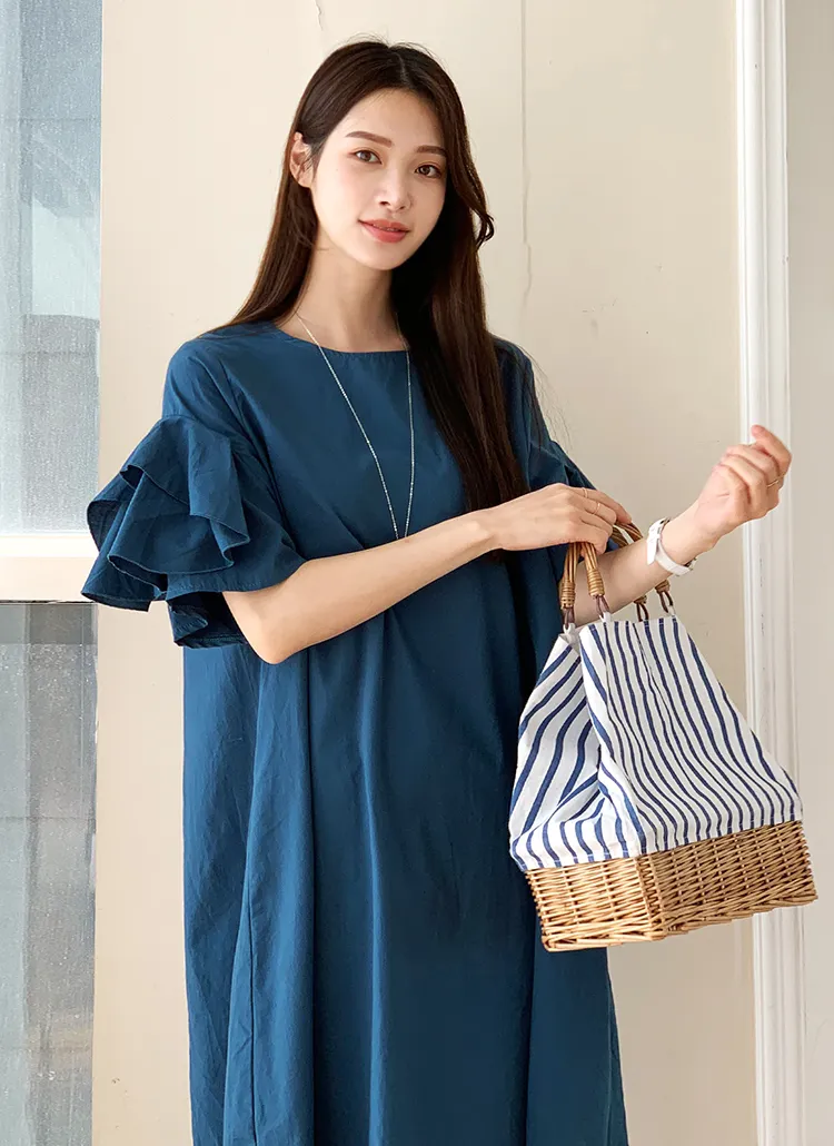 フリルスリーブワンピース・全2色 | DHOLIC PLUS | 詳細画像1