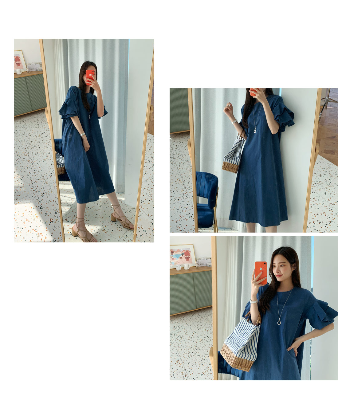 フリルスリーブワンピース・全2色 | DHOLIC PLUS | 詳細画像4