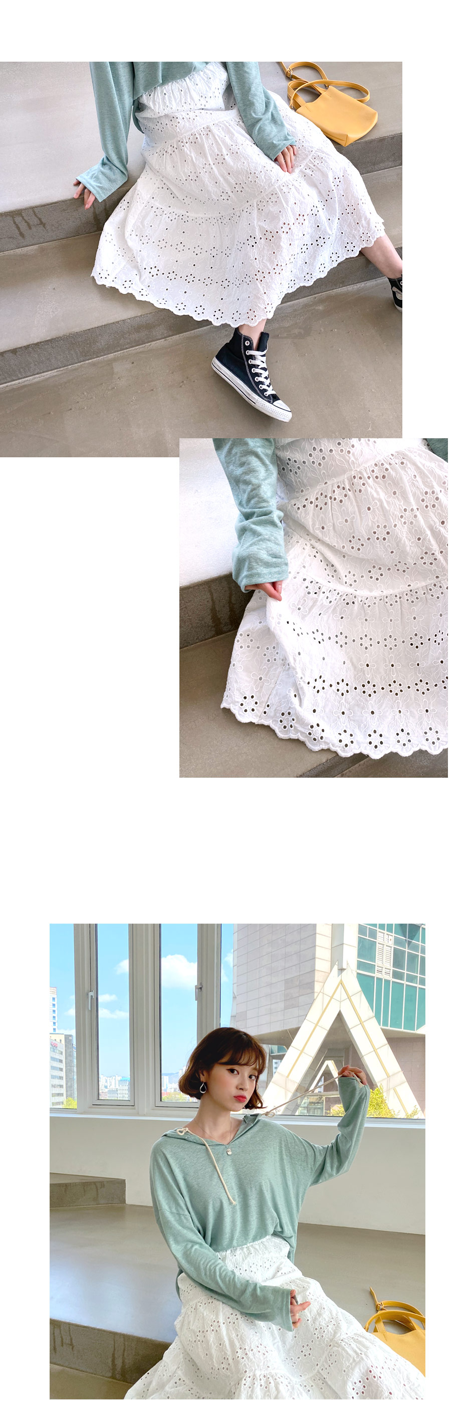 フラワーアイレットレーススカート・全2色 | DHOLIC | 詳細画像8