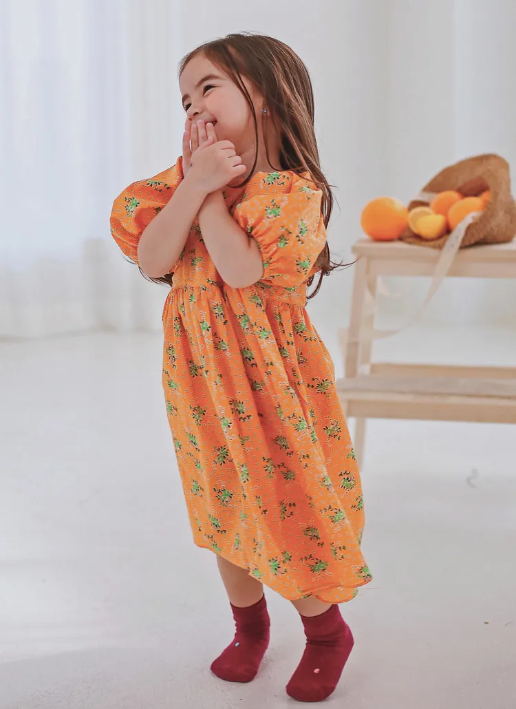 フラワーパフスリーブワンピース | 詳細画像1