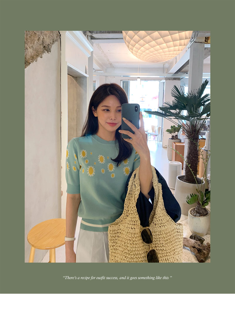 フラワーパターンニット・全2色 | DHOLIC PLUS | 詳細画像9