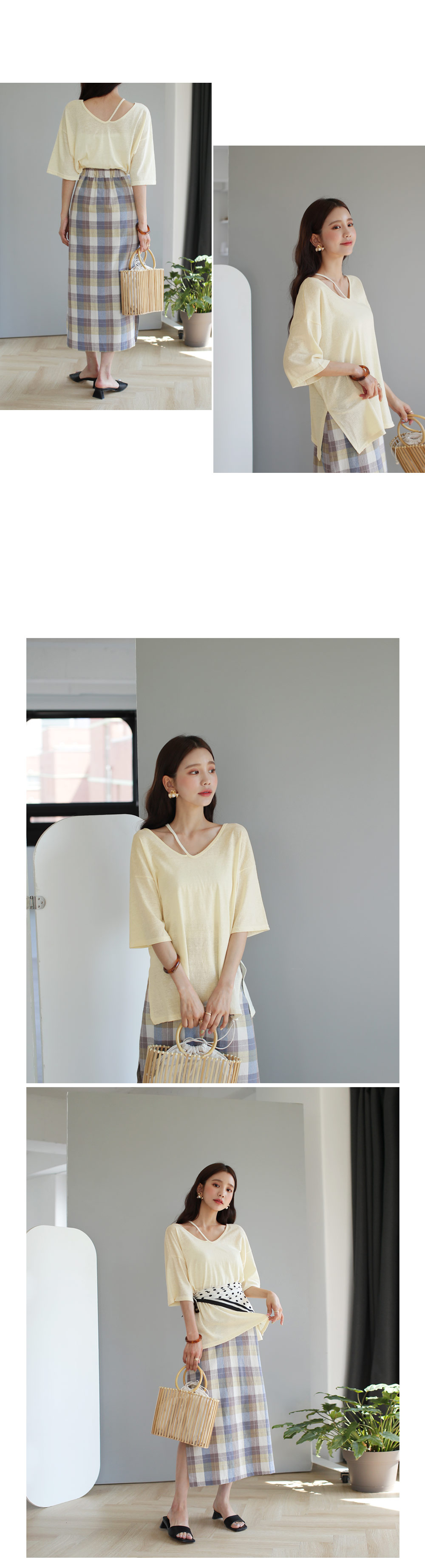 【春♪新作】【全2色】チェックスリットスカート　ブラック ワイン S/M【check-0107jjsk】(lam)(0303) ina｜【40%OFF】脇ボタンチェックスカート タータンチェック