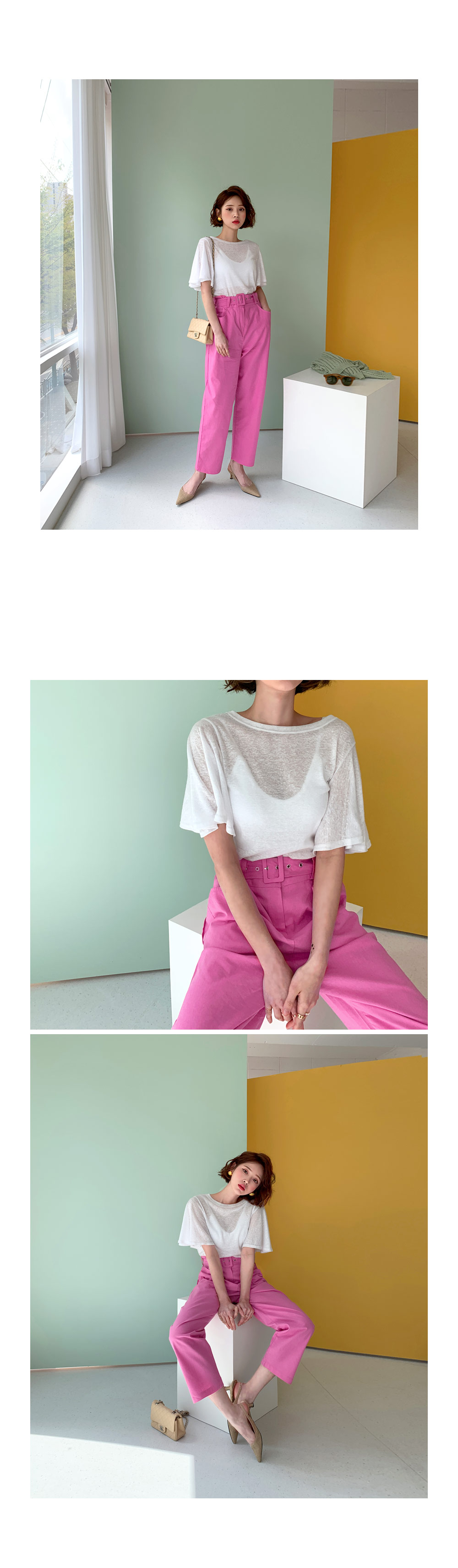 リネン混フレアスリーブTシャツ・全4色 | DHOLIC | 詳細画像2