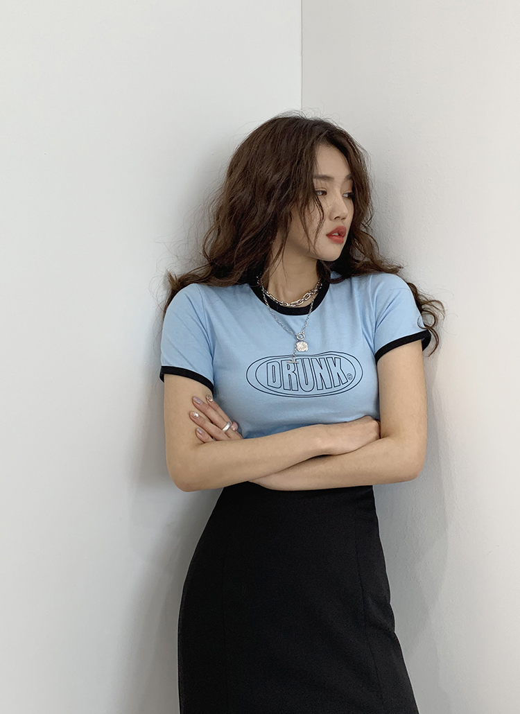 DRUNKクロップドTシャツ レディースファッション通販 DHOLIC