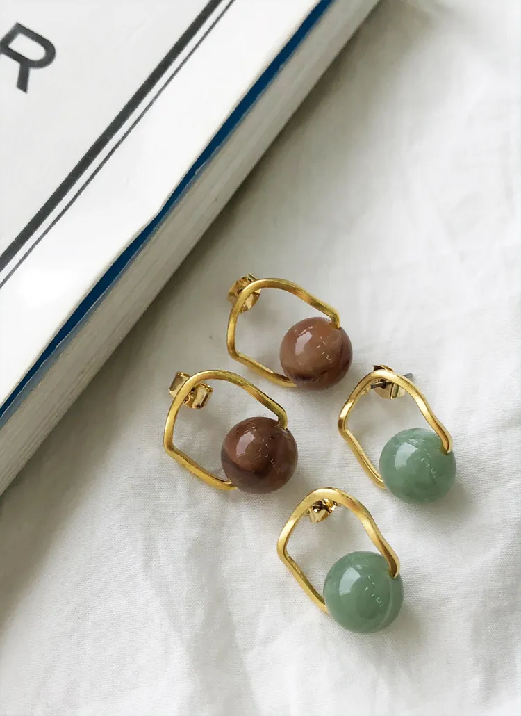 ラウンドボールピアス・全2色 | DHOLIC PLUS | 詳細画像1