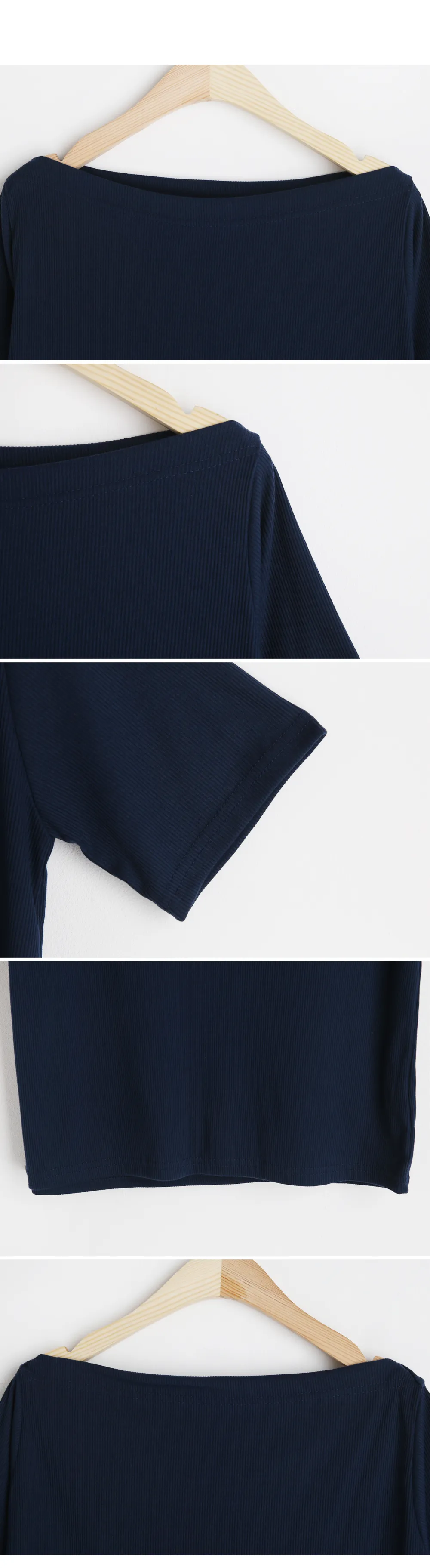 リブボートネックTシャツ・全3色 | DHOLIC | 詳細画像7