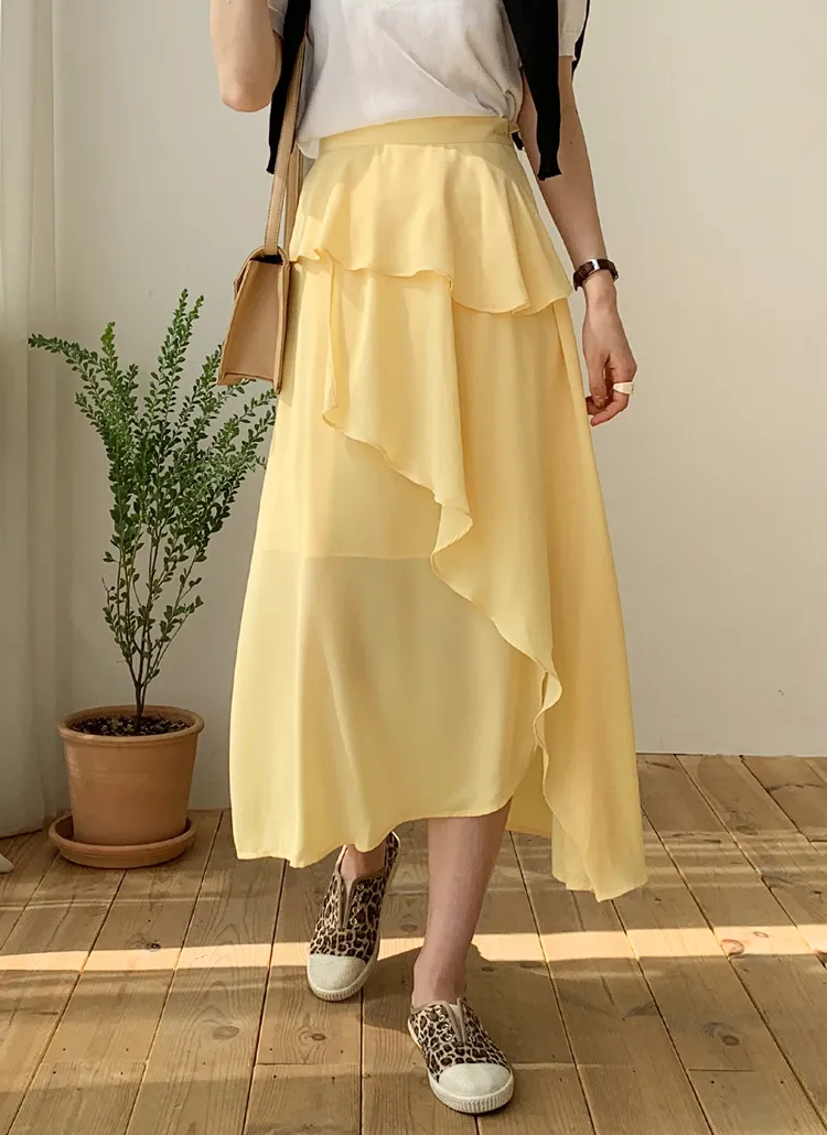 ラッフルフレアスカート・全3色 | DHOLIC PLUS | 詳細画像1