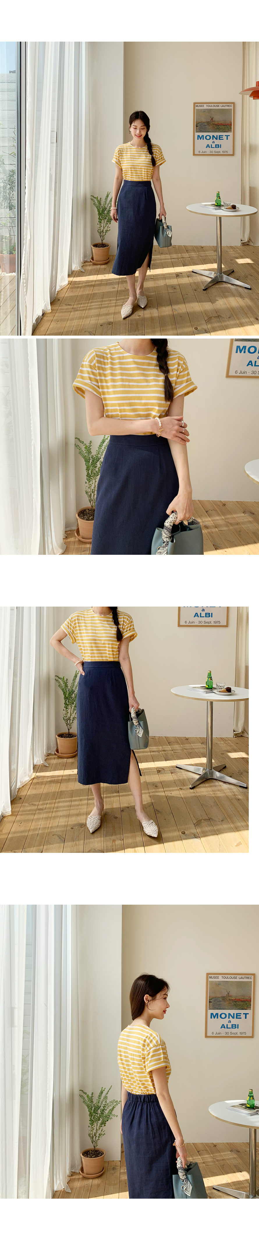リネン混スリットスカート・全6色 | DHOLIC PLUS | 詳細画像10