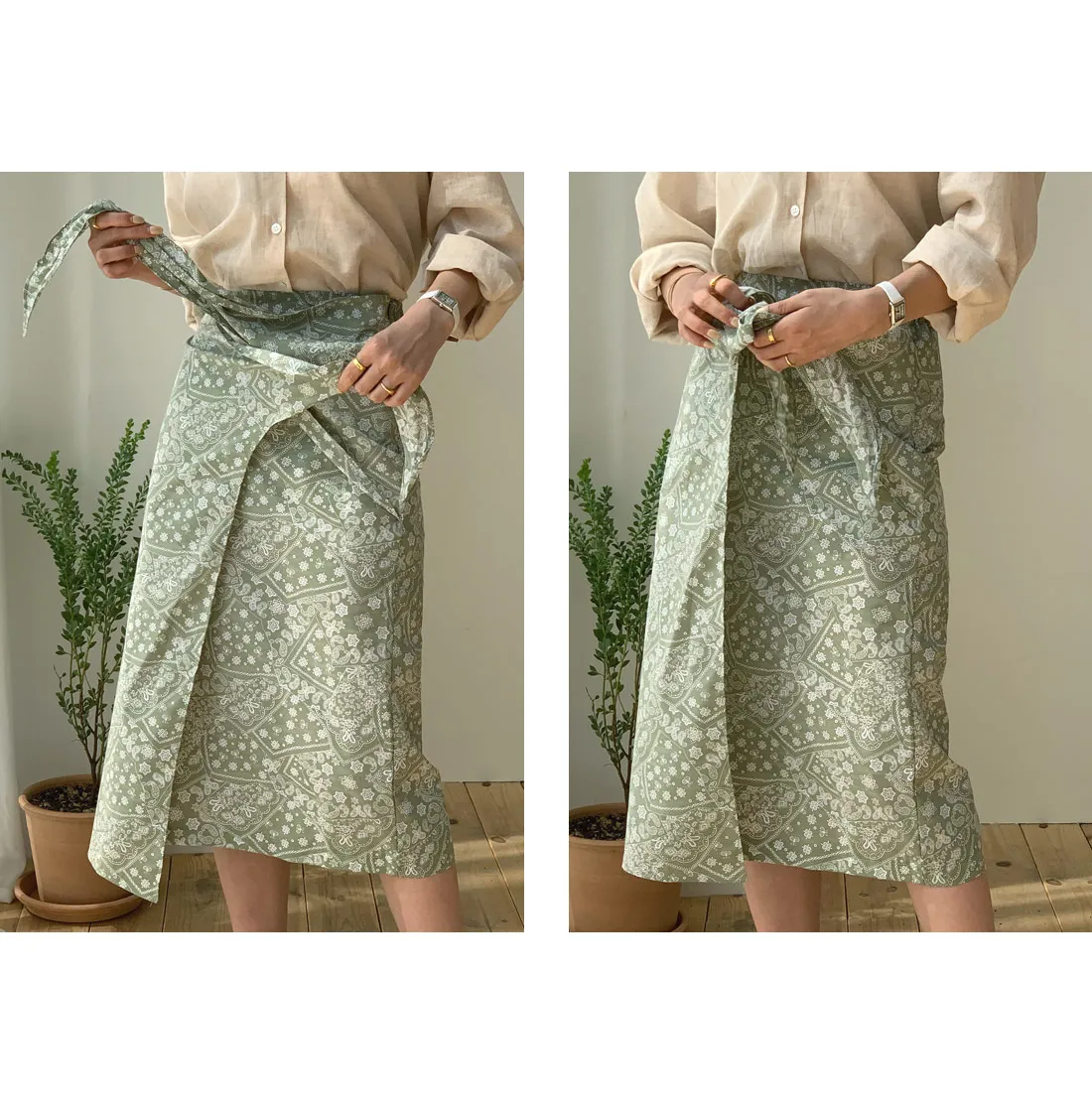 ペイズリーラップスカート・全4色 | DHOLIC PLUS | 詳細画像9