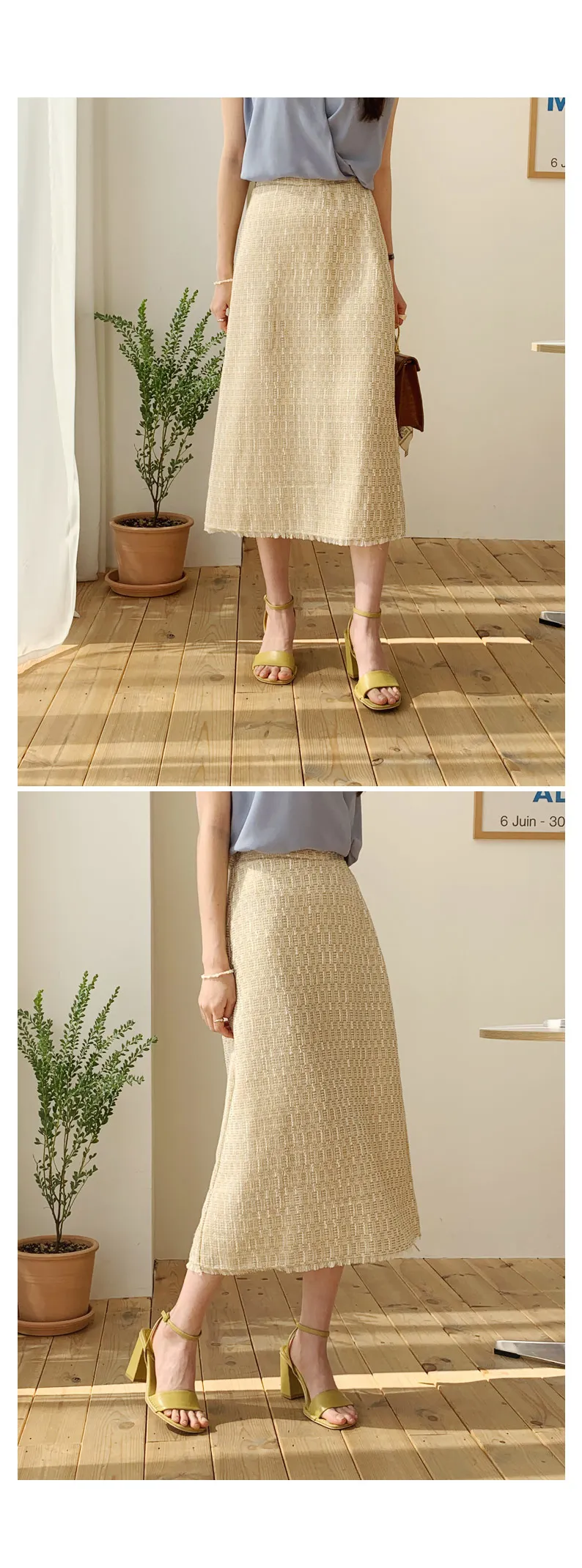 ツイードスリットスカート・全2色 | DHOLIC PLUS | 詳細画像8