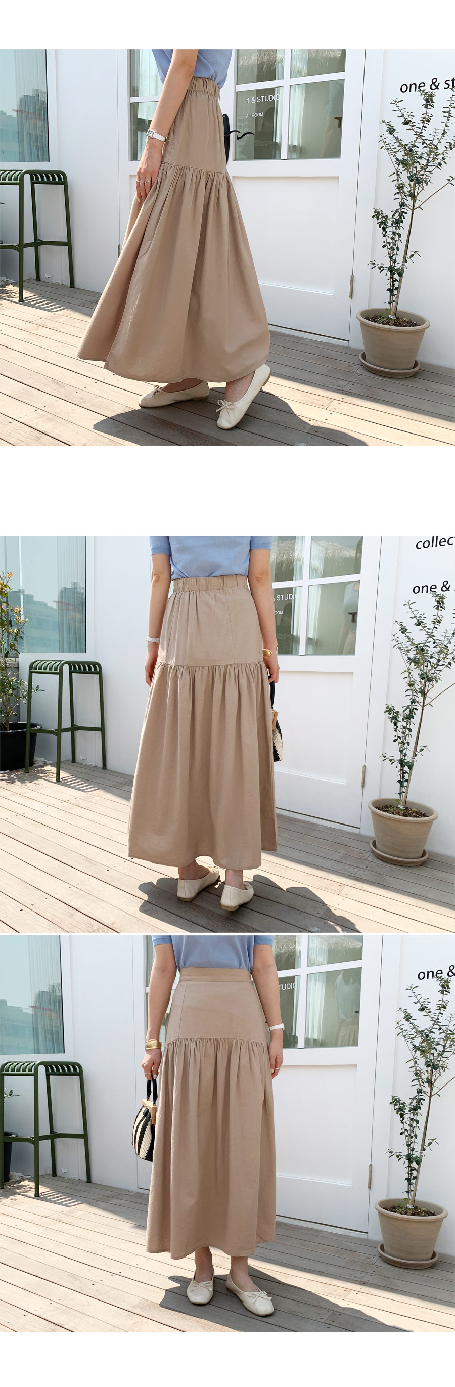 ギャザーフレアスカート・全2色 | DHOLIC PLUS | 詳細画像2