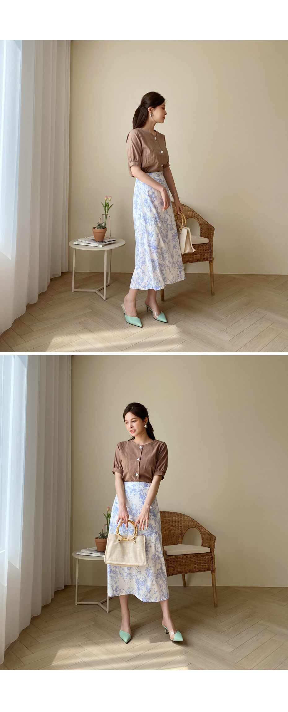 ステッチボタンブラウス・全4色 | DHOLIC PLUS | 詳細画像3