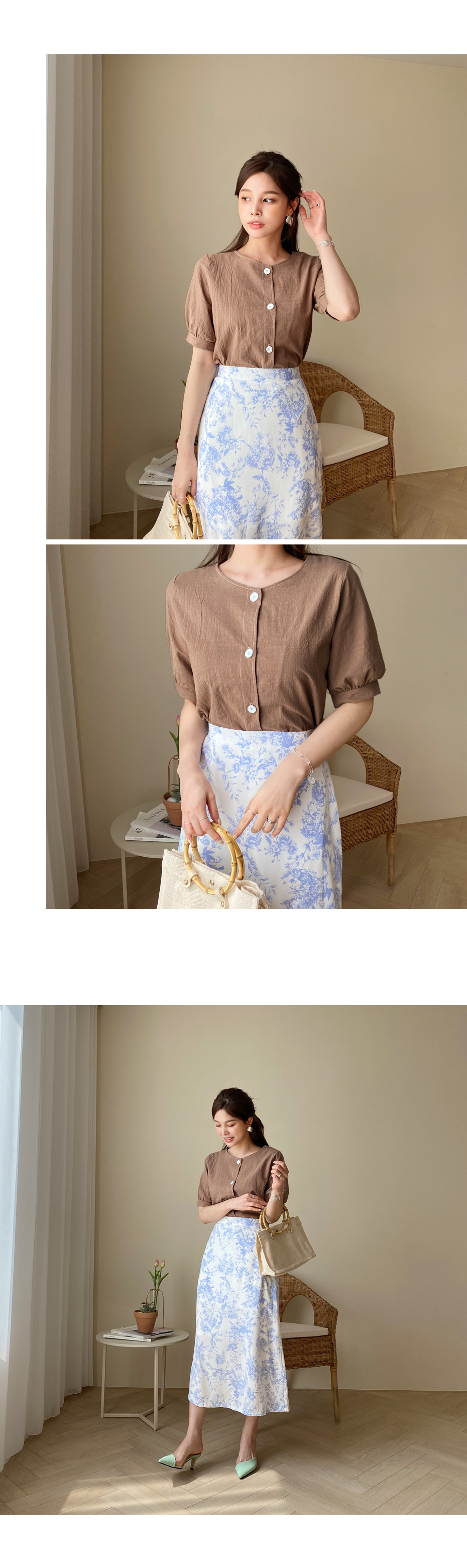 ステッチボタンブラウス・全4色 | DHOLIC PLUS | 詳細画像6