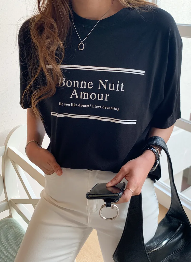 Bonne Nuit半袖Tシャツ | naning9 | 詳細画像1