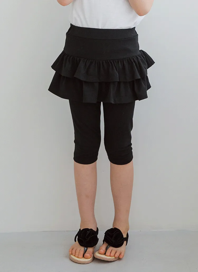 ダブルフリルスカートレギンス(ブラック) | 詳細画像1