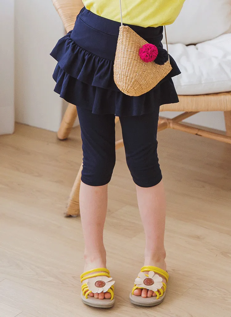 ダブルフリルスカートレギンス(ネイビー) | 詳細画像1