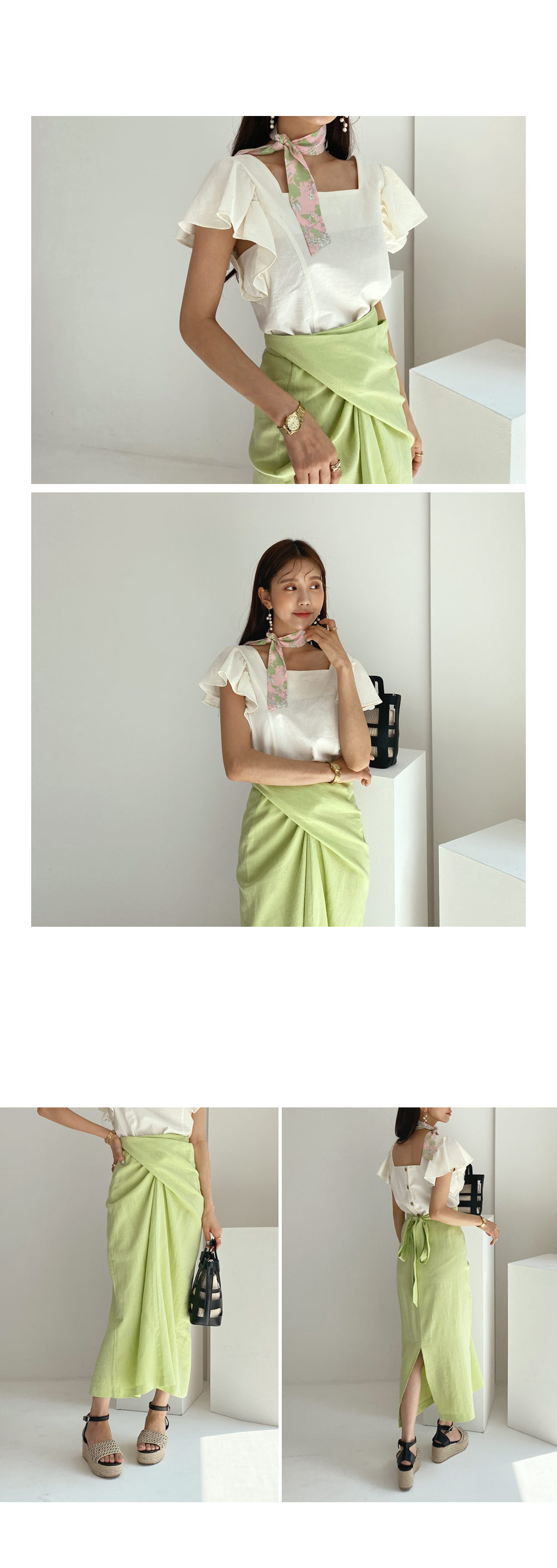 リネン混ラップスカート・全3色 | DHOLIC | 詳細画像11