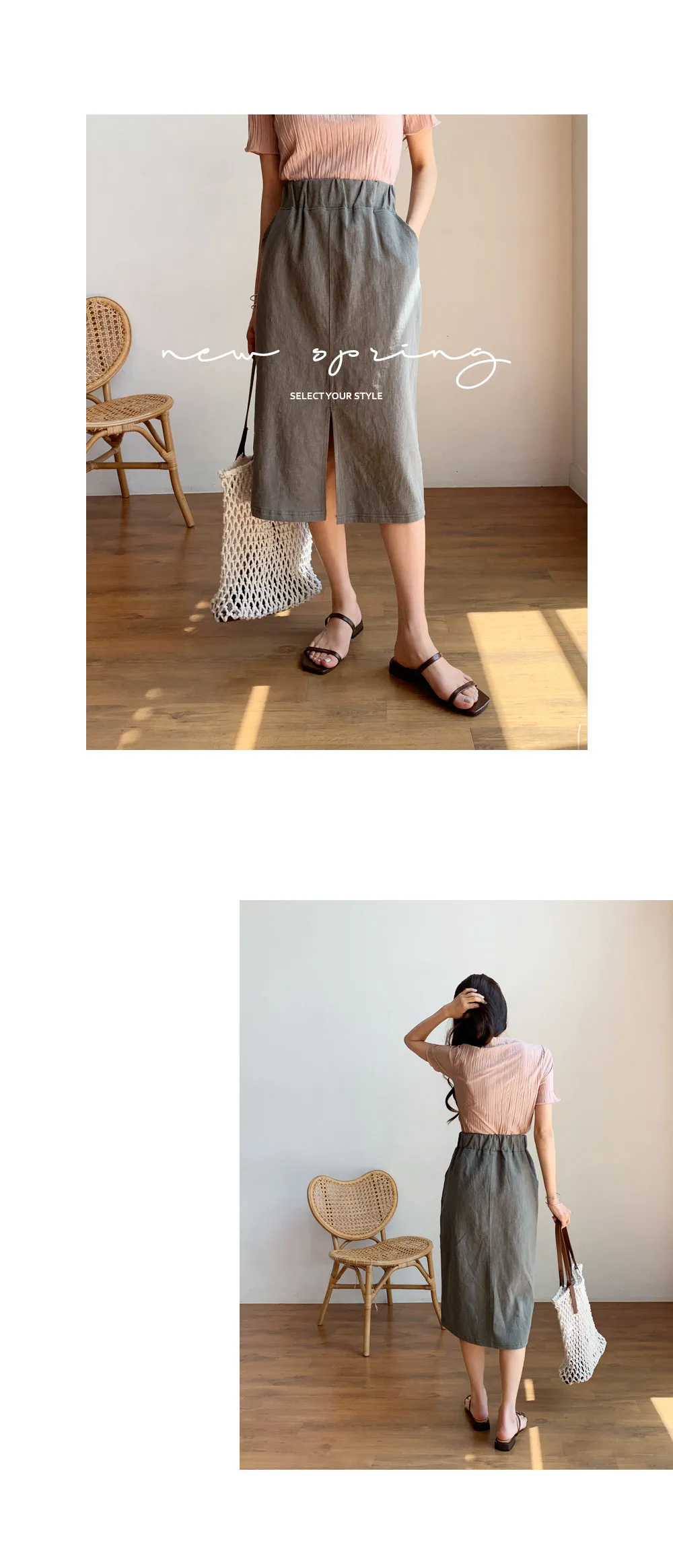 2TYPEスリットスカート・全5色 | DHOLIC | 詳細画像9