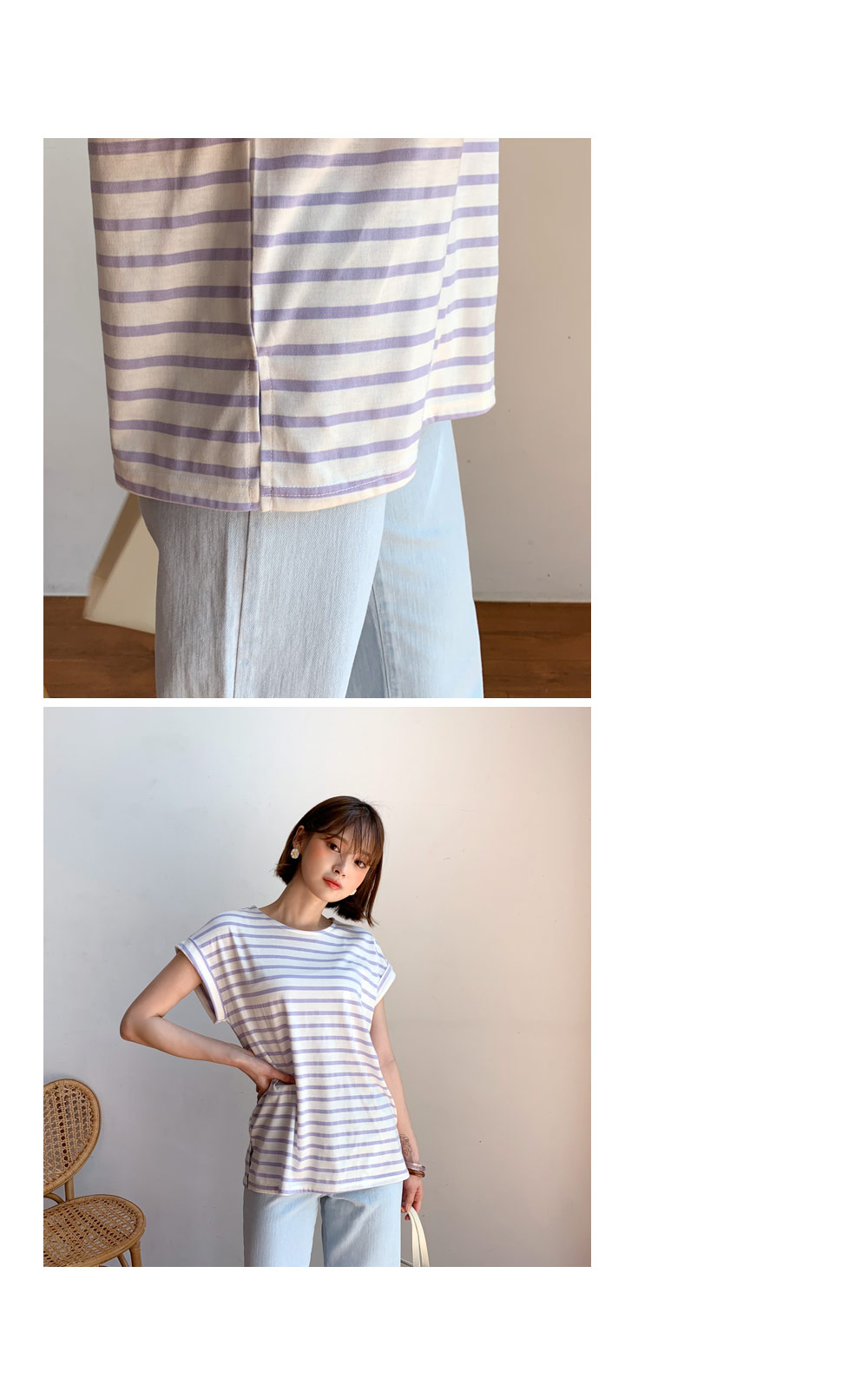 ショートスリーブボーダーTシャツ・全4色 | DHOLIC | 詳細画像4