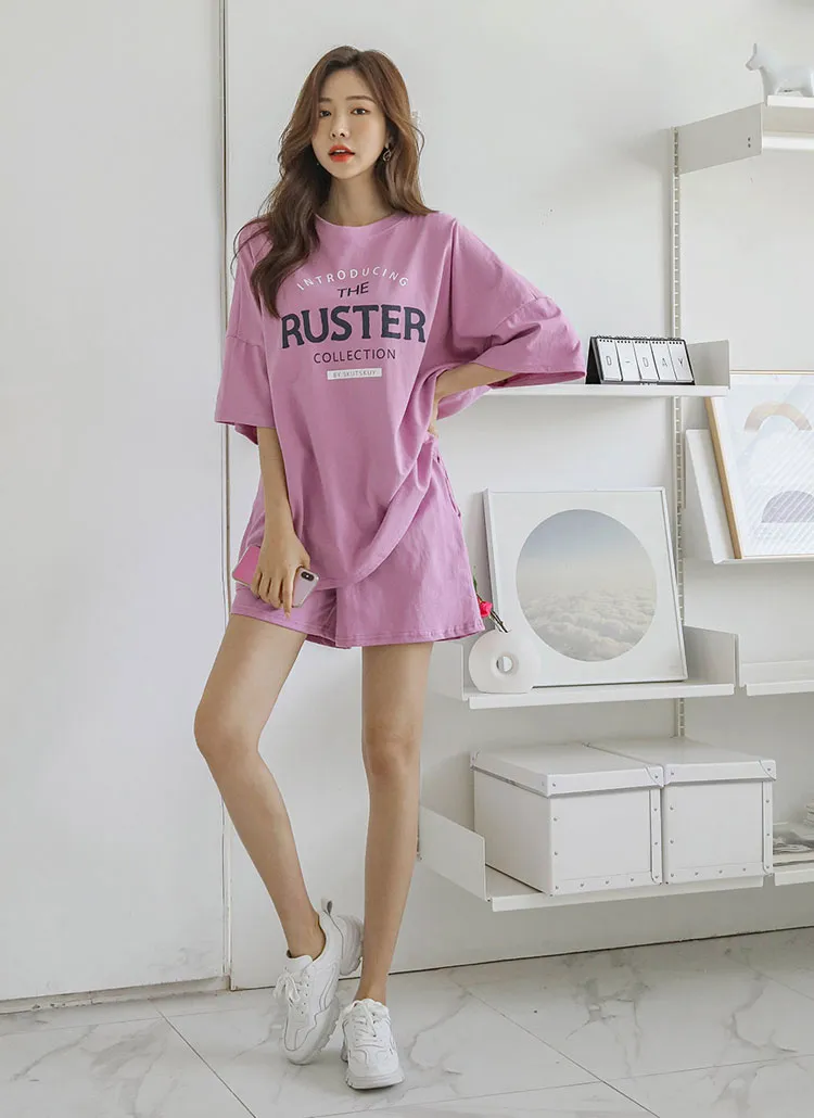 Ruster半袖Tシャツ&パンツSET | justone | 詳細画像1