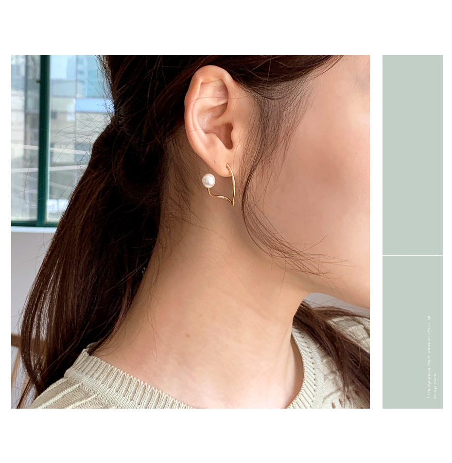 パールウェーブピアス・全1色 | DHOLIC PLUS | 詳細画像6