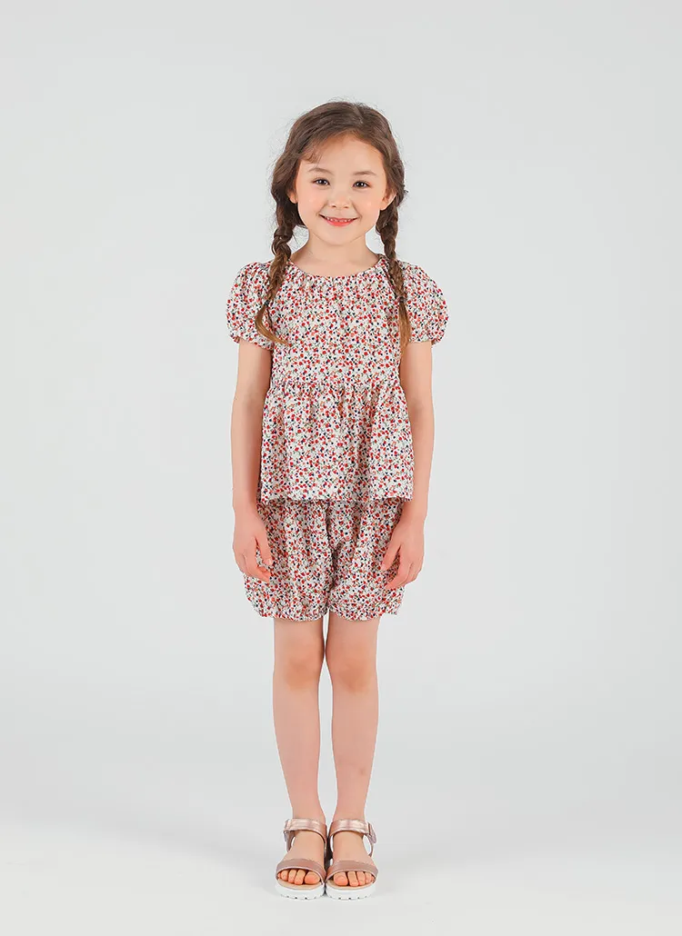 フラワーフレアTシャツ&パンツSET | 詳細画像1