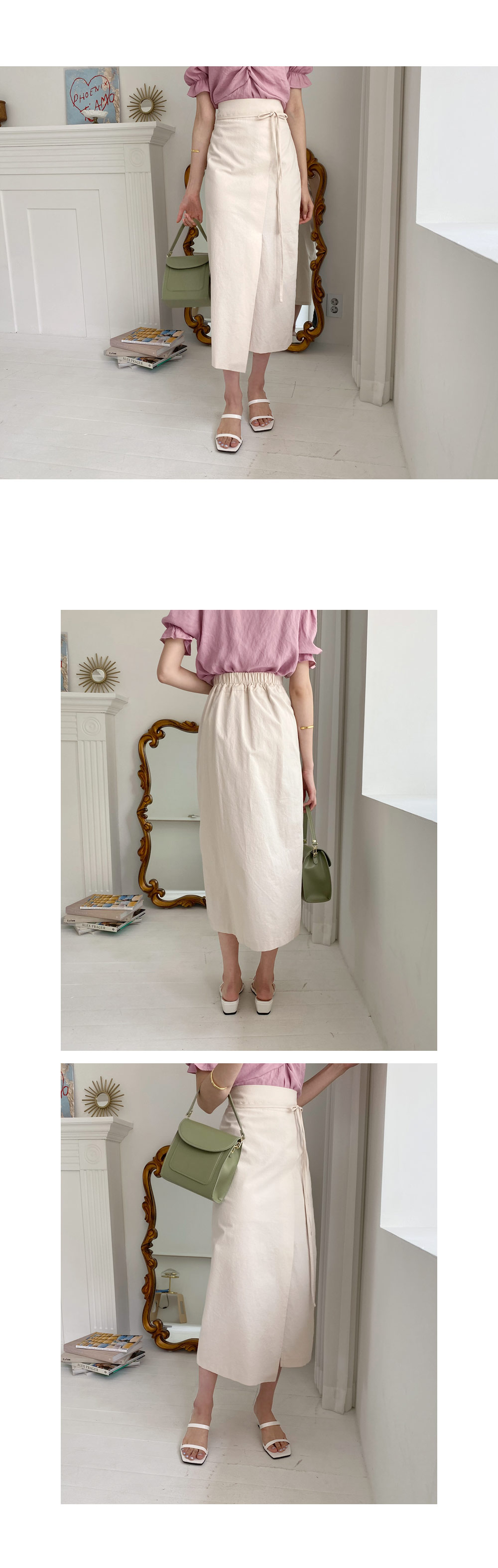 リボンHラインスカート・全4色 | DHOLIC | 詳細画像2