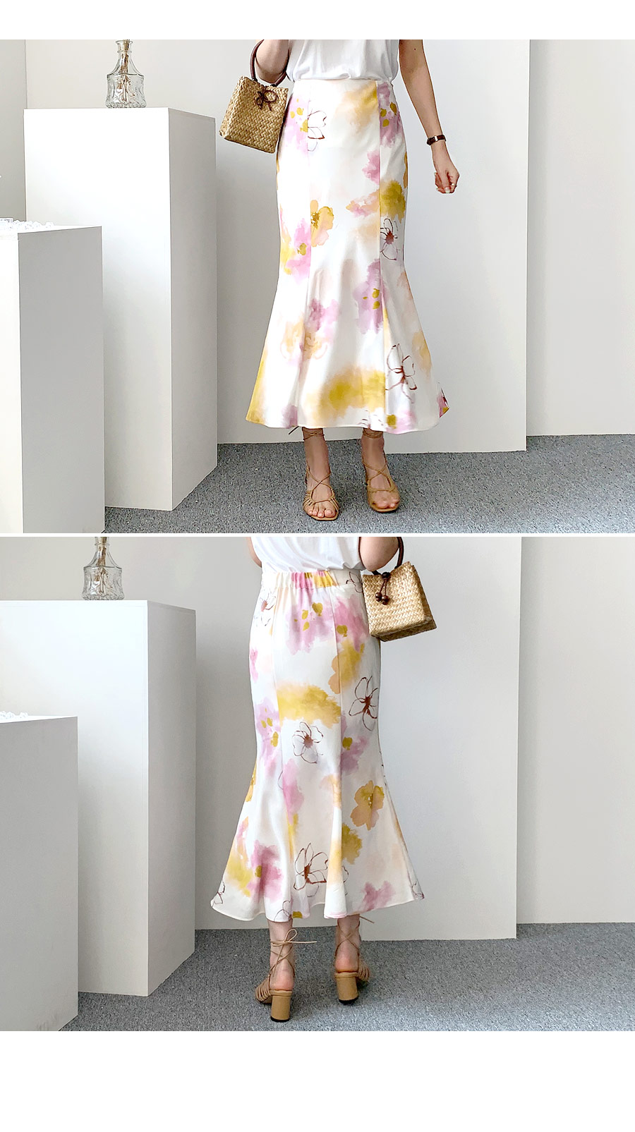 フラワープリントスカート・全2色 | DHOLIC PLUS | 詳細画像2