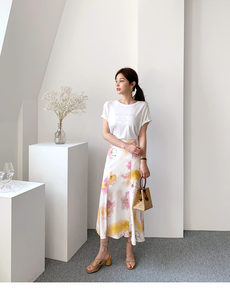 フラワープリントスカート・全2色 | DHOLIC PLUS | 詳細画像3