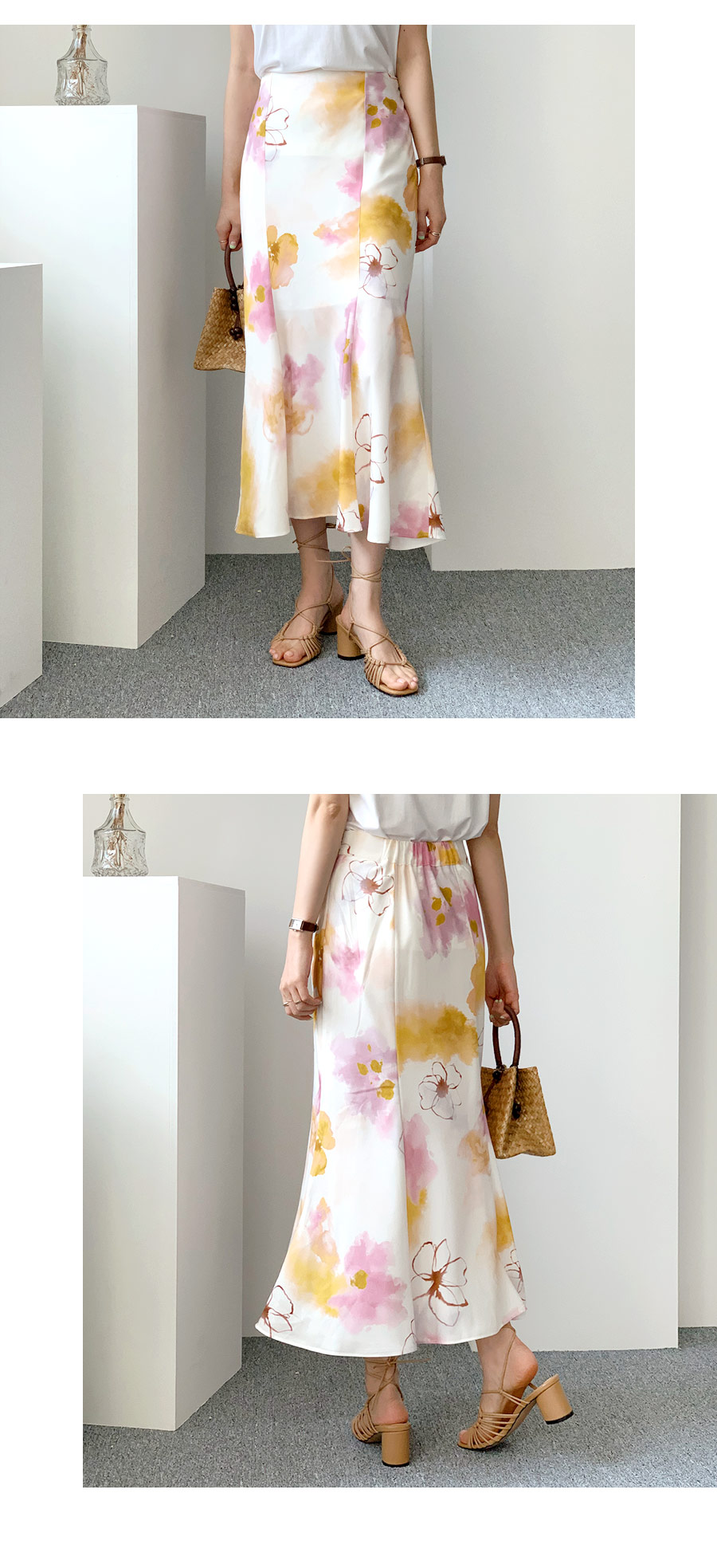 フラワープリントスカート・全2色 | DHOLIC PLUS | 詳細画像4