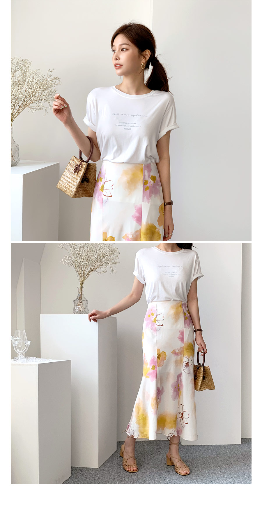 フラワープリントスカート・全2色 | DHOLIC PLUS | 詳細画像5