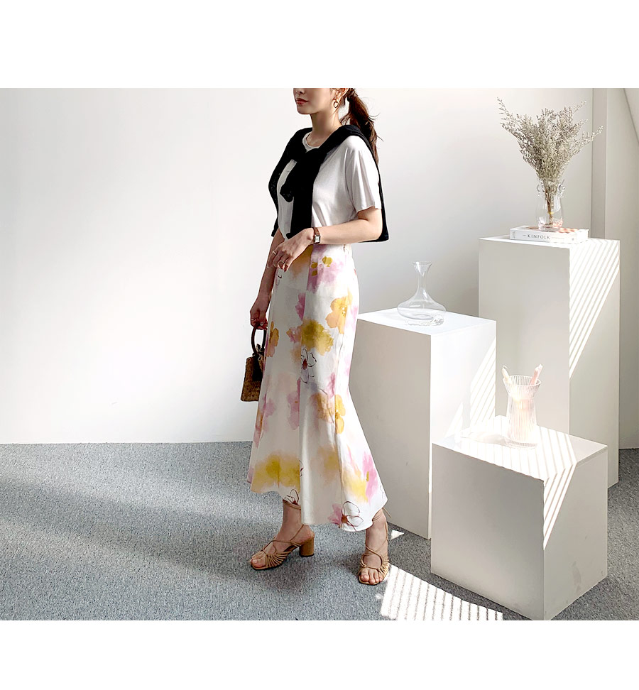 フラワープリントスカート・全2色 | DHOLIC PLUS | 詳細画像6