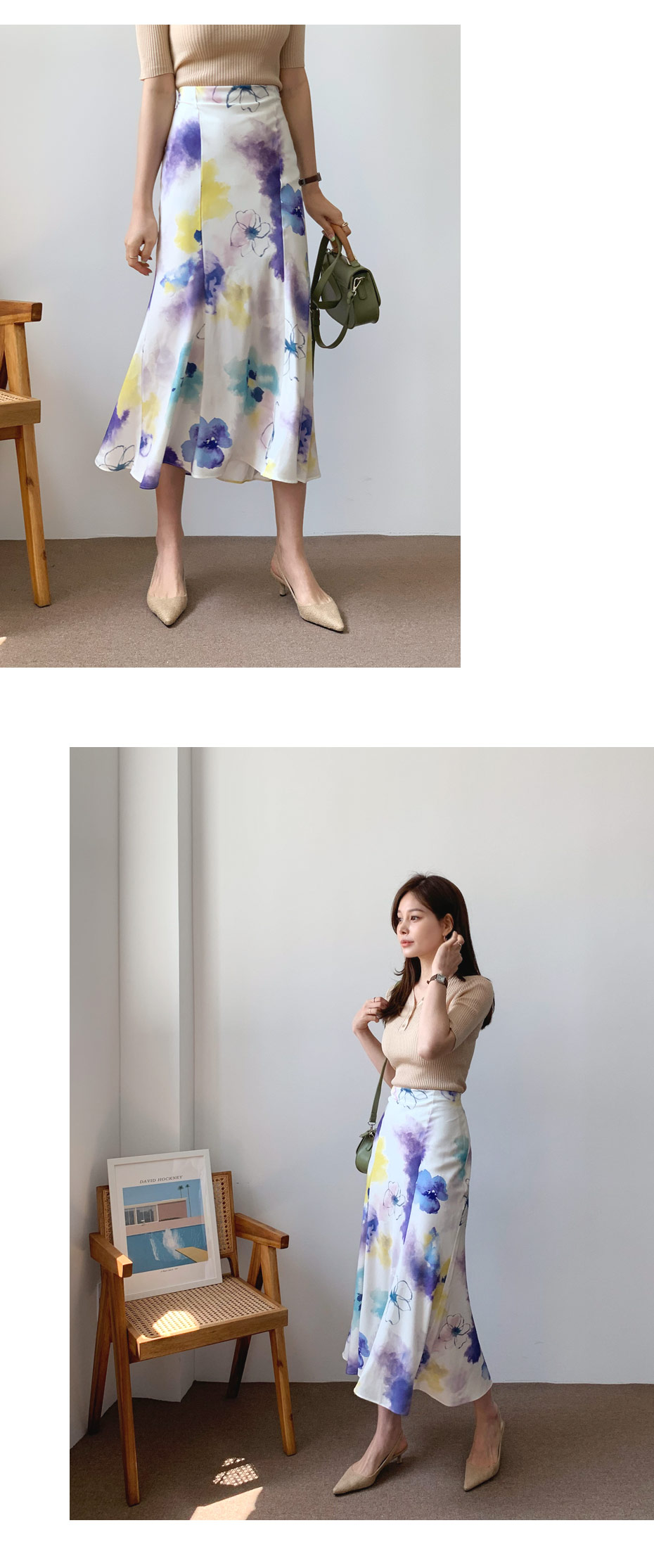 フラワープリントスカート・全2色 | DHOLIC PLUS | 詳細画像8
