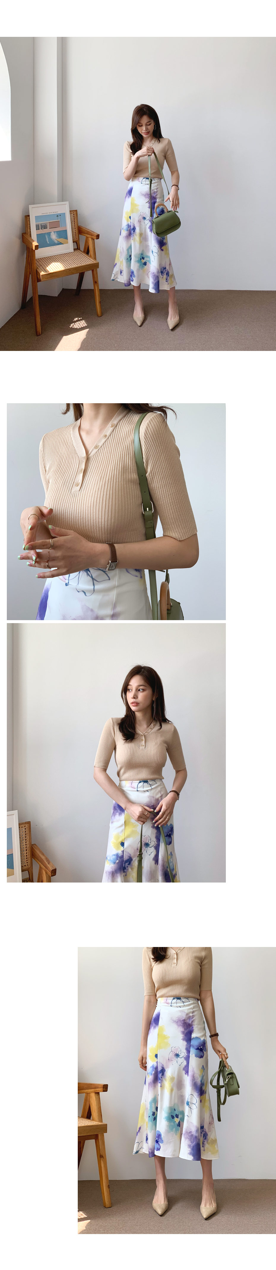 フラワープリントスカート・全2色 | DHOLIC PLUS | 詳細画像9