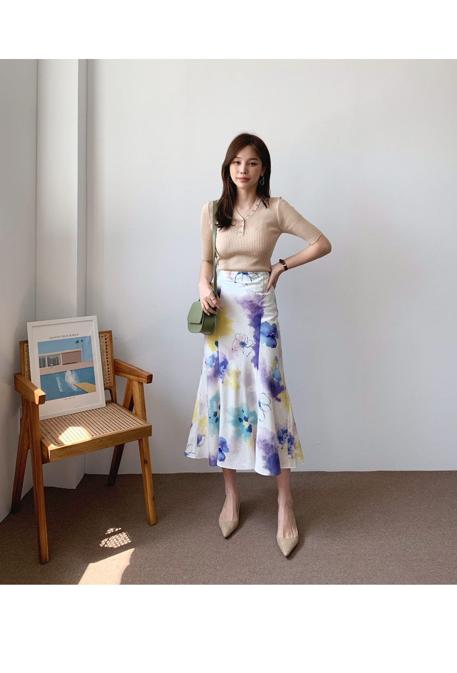 フラワープリントスカート・全2色 | DHOLIC PLUS | 詳細画像10