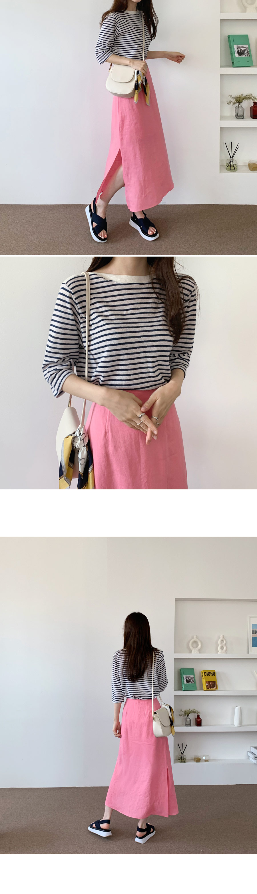 リネンスリットフレアスカート・全3色 | DHOLIC PLUS | 詳細画像6