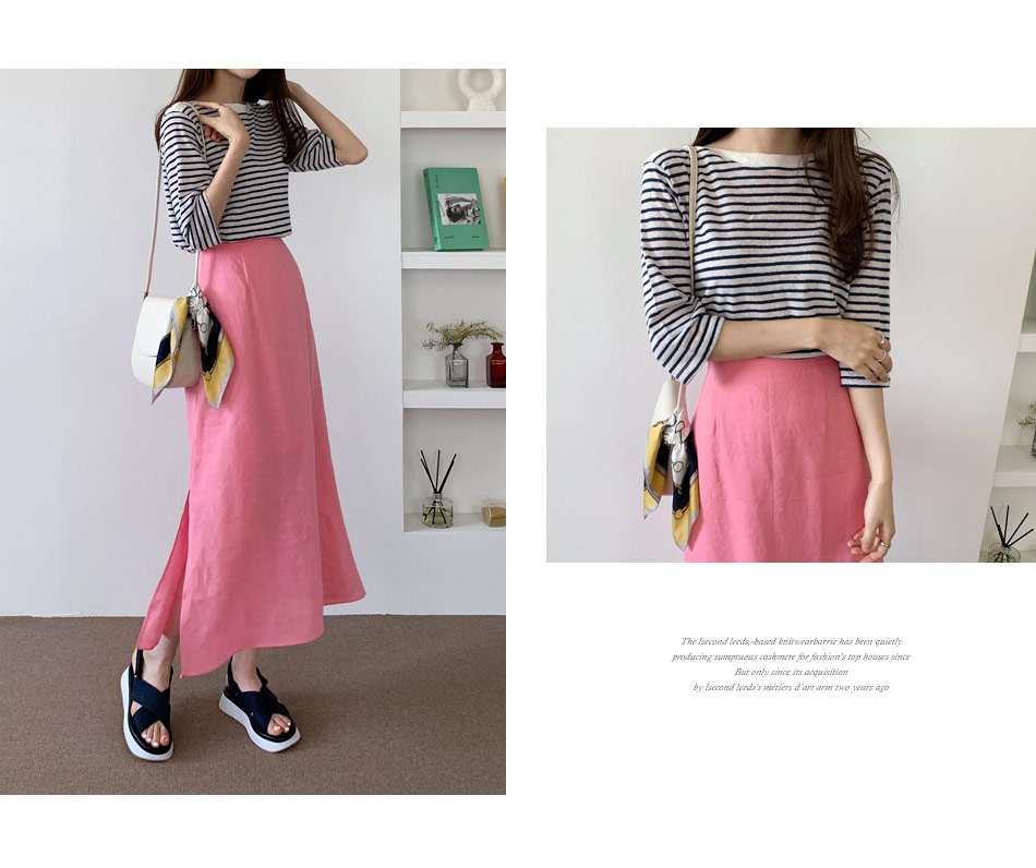 リネンスリットフレアスカート・全3色 | DHOLIC PLUS | 詳細画像7