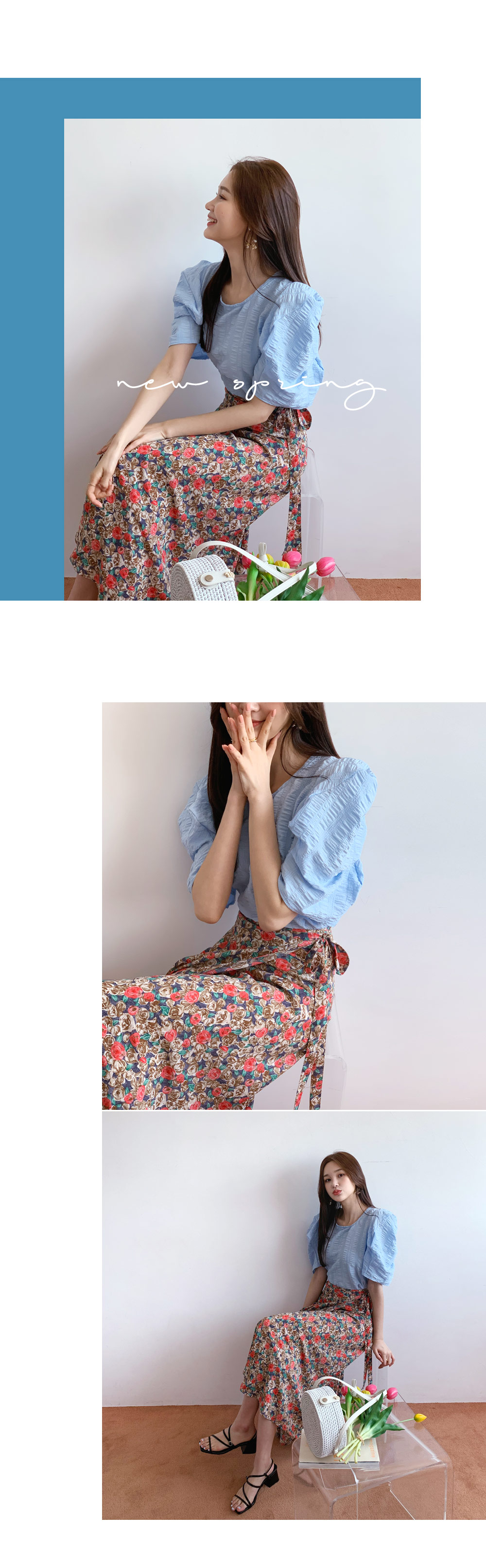 フローラルラップスカート・全3色 | DHOLIC | 詳細画像3