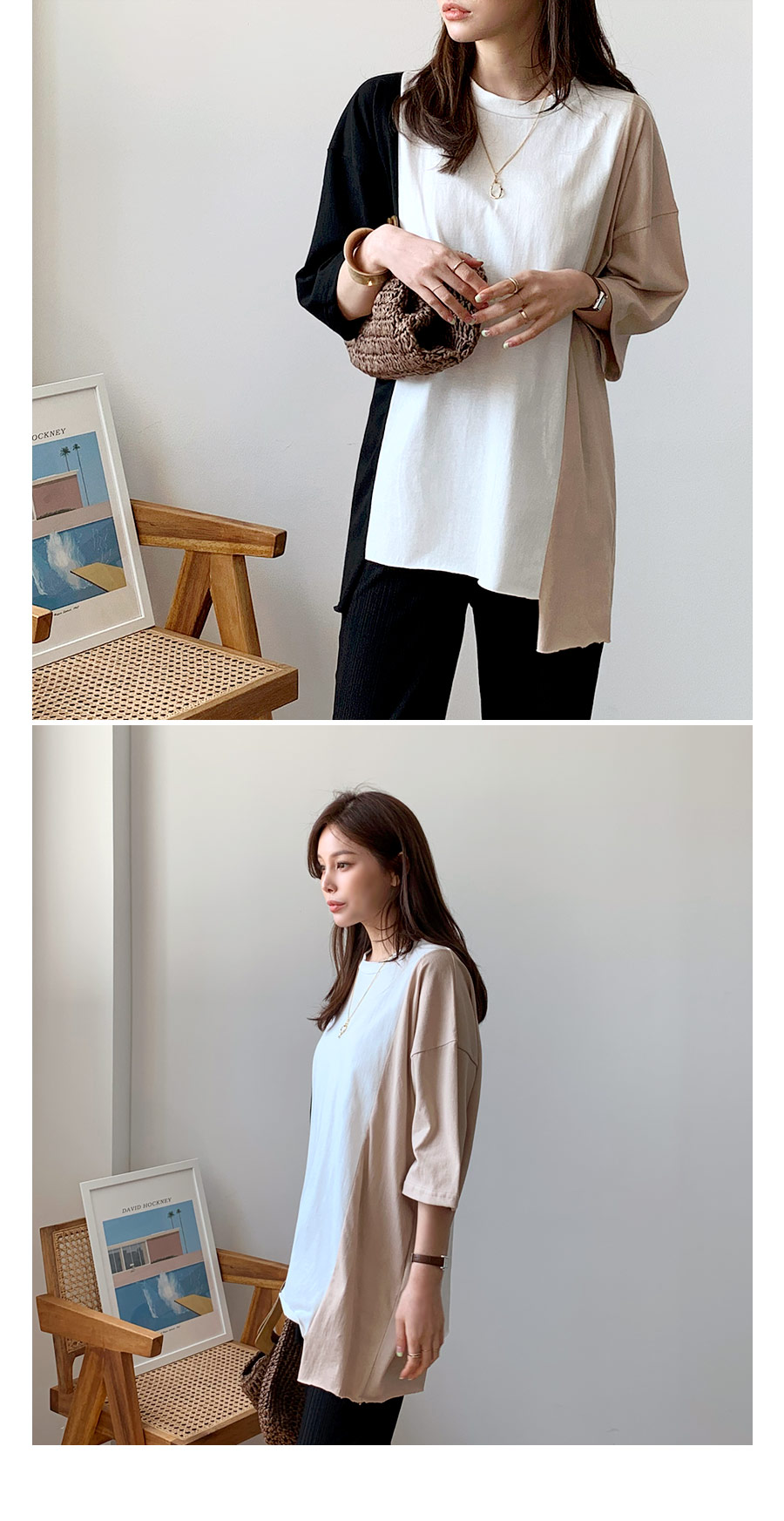 カラーコントラストTシャツ・全3色 | DHOLIC PLUS | 詳細画像8