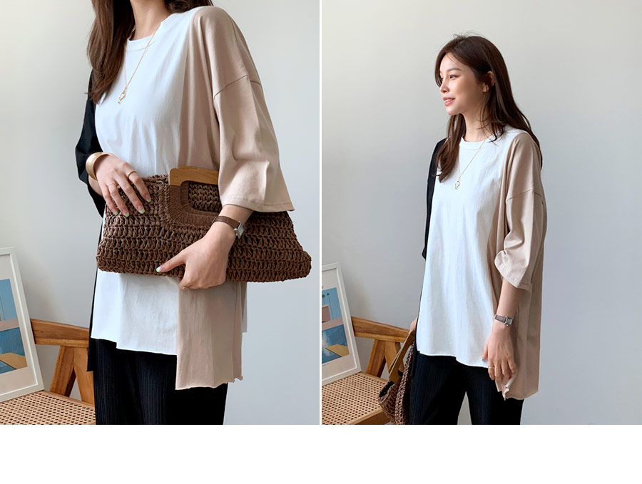 カラーコントラストTシャツ・全3色 | DHOLIC PLUS | 詳細画像9